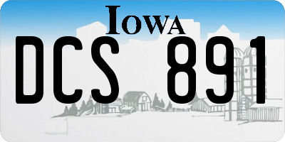 IA license plate DCS891