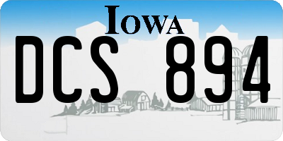 IA license plate DCS894