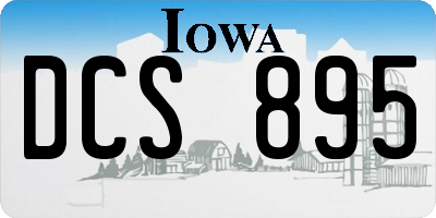 IA license plate DCS895