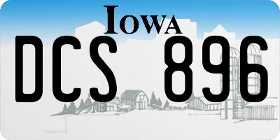 IA license plate DCS896