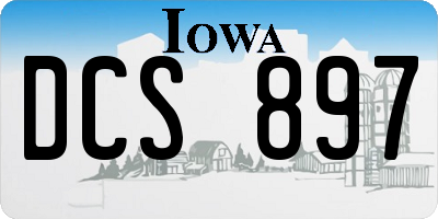 IA license plate DCS897