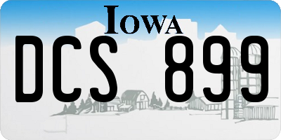 IA license plate DCS899