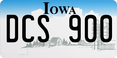 IA license plate DCS900