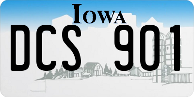 IA license plate DCS901