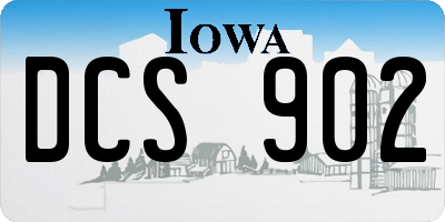 IA license plate DCS902