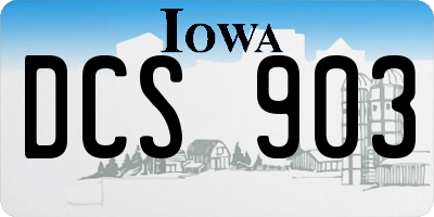 IA license plate DCS903