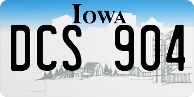 IA license plate DCS904