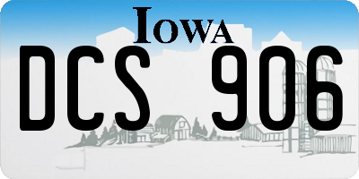 IA license plate DCS906