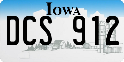 IA license plate DCS912