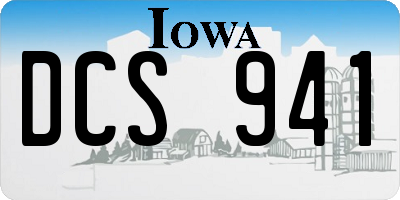 IA license plate DCS941
