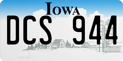 IA license plate DCS944