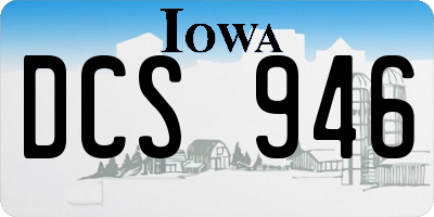 IA license plate DCS946