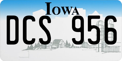 IA license plate DCS956