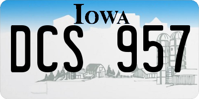 IA license plate DCS957
