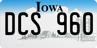 IA license plate DCS960