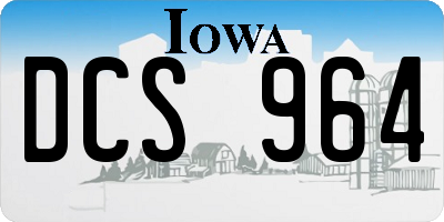 IA license plate DCS964