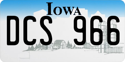 IA license plate DCS966