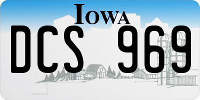 IA license plate DCS969