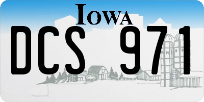 IA license plate DCS971