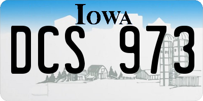 IA license plate DCS973