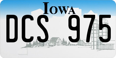 IA license plate DCS975