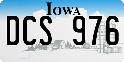 IA license plate DCS976