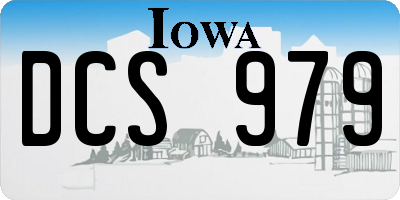 IA license plate DCS979