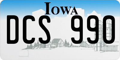 IA license plate DCS990