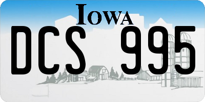 IA license plate DCS995