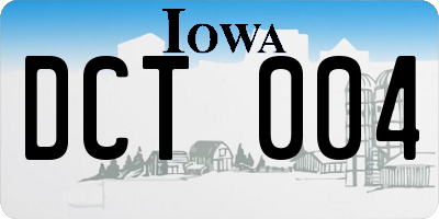 IA license plate DCT004