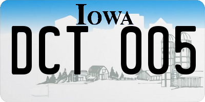 IA license plate DCT005
