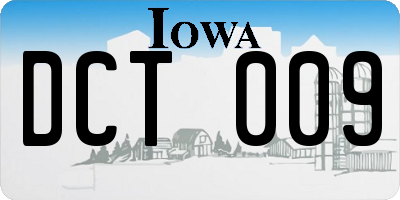 IA license plate DCT009