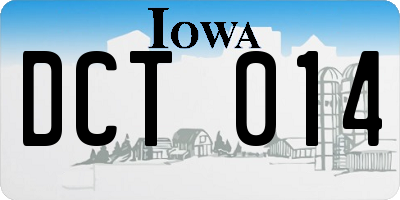 IA license plate DCT014