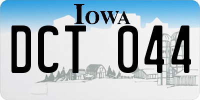 IA license plate DCT044