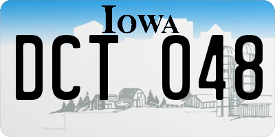 IA license plate DCT048