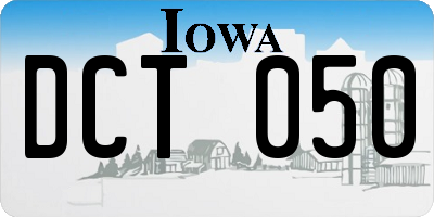 IA license plate DCT050