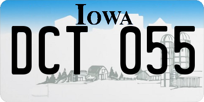IA license plate DCT055