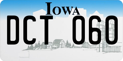IA license plate DCT060