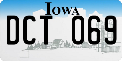 IA license plate DCT069