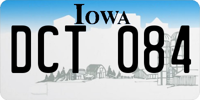 IA license plate DCT084