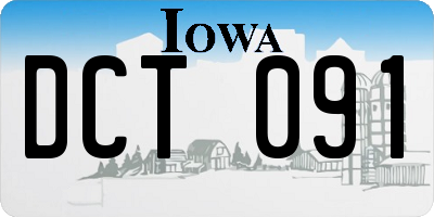 IA license plate DCT091