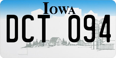 IA license plate DCT094