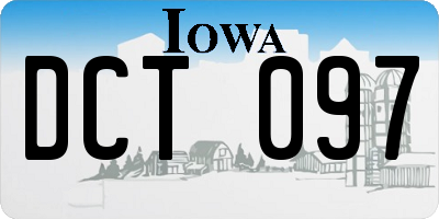 IA license plate DCT097