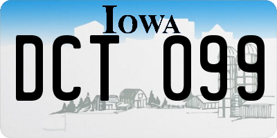 IA license plate DCT099