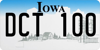IA license plate DCT100