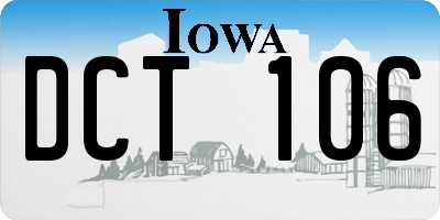 IA license plate DCT106