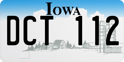 IA license plate DCT112