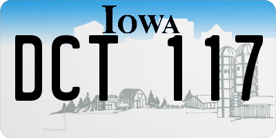 IA license plate DCT117