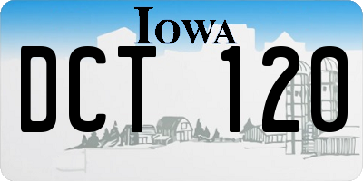 IA license plate DCT120
