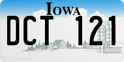 IA license plate DCT121